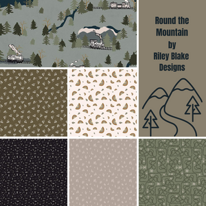 Round the Mountain Short Stack Fat Quarters (x6) by Riley Blake Designs