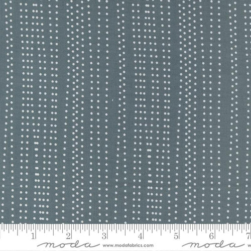 Sweet and Plenty Basics by Me and My Sisters Design small dots in stripe lines in soft gray grey and small white dots quilt weight quality fabric 