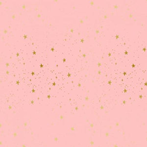 Rifle Paper Co. Primavera Stars Blush Pink Metallic Fabric Quilting Cotton