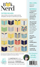 Load image into Gallery viewer, Book Nerd quilt pattern by Angela Pingel beginner and fat quarter scrap friendly fussy cutting and selvedge fun