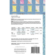 Load image into Gallery viewer, Carolyn Friedlander pattern traditional piecing quilt charm square beginner friendly thread Spools