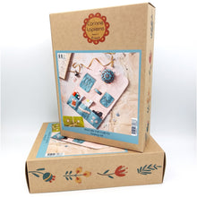 Load image into Gallery viewer, Corinne Lapierre sewing roll felt craft kit embroidery pincushion needle minder pockets gift quilter quilting