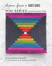 Load image into Gallery viewer, Mini Series Courthouse Step Quilt Block Pattern by Guicy Guice and Alison Glass Tiny Block in a Range of Sizes Foundation Paper Pieced