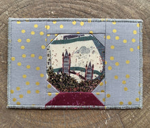 Load image into Gallery viewer, Snow Globe Glitter Postcard Pattern London Town Fabric
