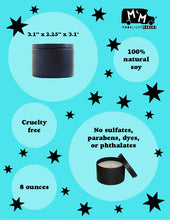 Load image into Gallery viewer, Moonlight Makers Soy Candle It's Just a Phase Walk in the Woods Scent Rosemary Lavender Cypress Cedar Patchouli 25+ hours of burn time no sulfates no parabens no dyes hand poured in North Carolina