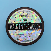 Load image into Gallery viewer, Moonlight Makers Soy Candle It&#39;s Just a Phase Walk in the Woods Scent Rosemary Lavender Cypress Cedar Patchouli 25+ hours of burn time no sulfates no parabens no dyes hand poured in North Carolina
