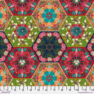 Small Rounds in Multi from Land Art 2 by Odile Bailloeul for Freespirit Fabrics