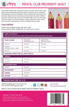 Load image into Gallery viewer, Pencil Club President Quilt Pattern  Crimson Tate Heather Givans colored pencils throw quilt