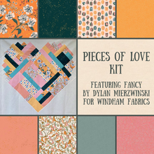 Load image into Gallery viewer, Pieces of Love Whole Circle Studios Pattern Fancy Collection Dylan Mierzwinski Windham Fabrics Shoes Flowers Gemstones Speckled Ruby Star Society Dear Stella Jax Essex Linen Custom Cotton Fabric Material