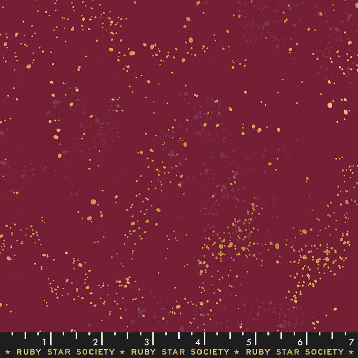 Ruby Star Society Speckled Wine Time Burgandy Metallic Fabric Quilt 