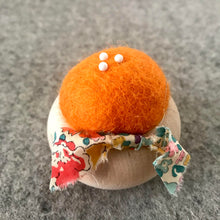 Load image into Gallery viewer, Brooklyn Haberdashery Turned Wood Pincushion Handmade in Japan