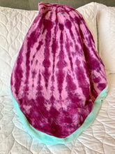 Load image into Gallery viewer, Small Batch Hand Tie Dyed Baby Swaddle Snuggly Blanket
