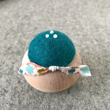 Load image into Gallery viewer, Brooklyn Haberdashery Turned Wood Pincushion Handmade in Japan