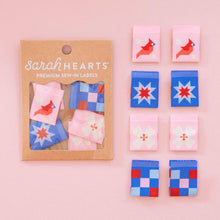Load image into Gallery viewer, Quilt Block Woven Labels (8 Per Pack) by Sarah Hearts
