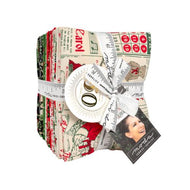 Holiday Cheer by Stacy Hsu for Riley Blake Designs cotton fat quarter bundle Santa Clause Christmas trees red green black cream quilt fabric