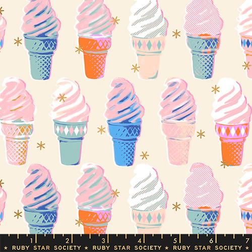 Best Day Ever Ice Cream Cones in Natural with Metallic Ruby Star Society Moda