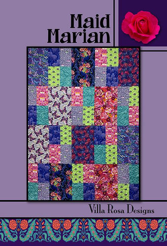 Villa Rosa Designs Maid Marian 45 x 60 beginner throw quilt pattern