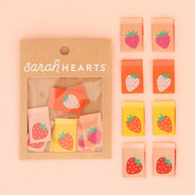 Load image into Gallery viewer, Strawberry Woven Labels (8 Per Pack) by Sarah Hearts
