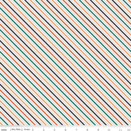 Haunted Adventure Beverly McCullough for Riley Blake Designs Halloween various width stripes on diagonal bias cut yellow orange jade green black and grey on white cotton quilt weight fabric 