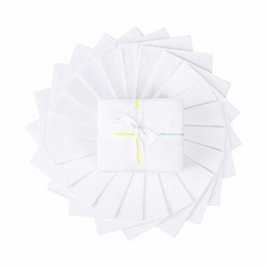Lights On Low Volume White on White Fat Quarter Bundle by Various Designers for Riley Blake Designs