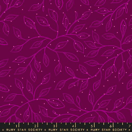 Ruby Star Society Sara Watts Moda Fabric cotton quilt bag garment purple velvet glow garden wandering vine tone on tone spinkled tiny dots 