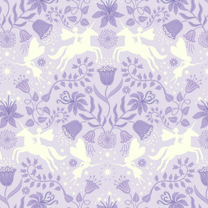 Glow Fairies Lewis and Irene Fabrics tone on tone white glow in the dark fairies on light dusk lilac lavender background quilt weight bags