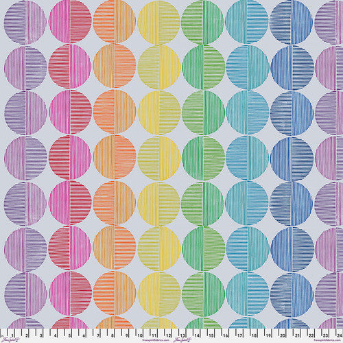 Valori Wells Freespirit Fabric quilt cotton rainbow large dots with shading