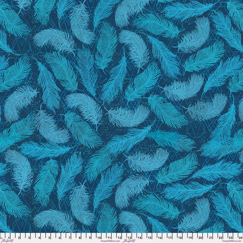 Feathers in Indigo by Valori Wells for Freespirit Fabrics