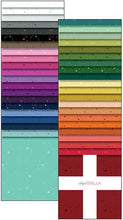 Load image into Gallery viewer, Kitty Litter by Dear Stella basic scattered tiny cat heads dots rainbow colors jelly roll 2.5 inch
