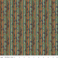 LIberty Woodland Walk Into the Woods C sage green background  forest tree trunks various sizes leaves quilt weight cotton 