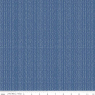 Moonchild Signals in Denim in dashed stripes  lines in white on denim blue background cosmic quilt weight cotton