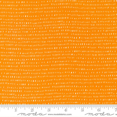 Marigold seed stripe orange sunshine by Aneela Hoey Moda Fabrics orange yellow background small floral print quilt weight cotton