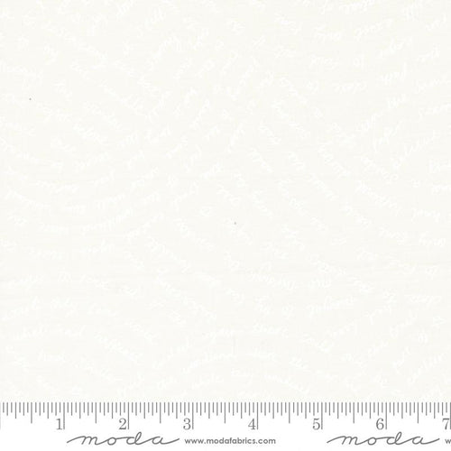 Marigold by Aneela Hoey Moda Fabrics Stone Cream background light cursive curved text writing words quilt weight cottonquilt weight cotton 