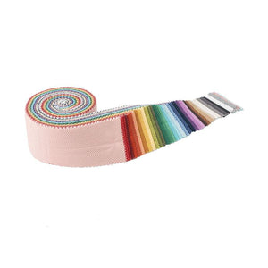 Rolie Polie 2.5" soft tone on tone tiny polka dot rainbow colors quilt weight cotton Riley Blake designers fabric
