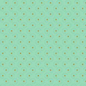 Mythical by Stacy Peterson Freespirit Fabrics cotton quilting fabric Fiddlehead Fern in Mint geometric shape with mirrored lines in off set rows art deco inspired