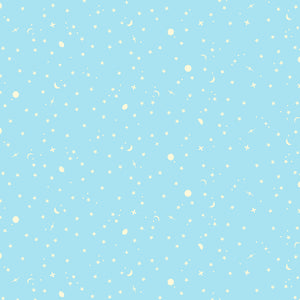 Tula Pink Full Moon Forest II Freespirit cotton quilt bag garment fabric true colors space sprinkles waterfall blue aqua creamy yellow scattered stars and moons 