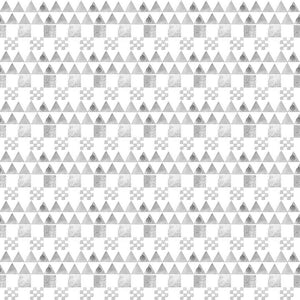 Dear Stella low volume gray and white triangles squares checkerboards ghameboards dark dots pointy ovals faded patches speckles cotton quilt fabric bags