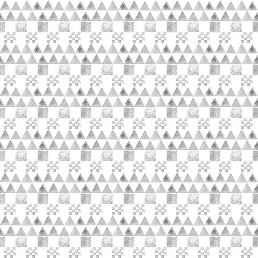 Dear Stella low volume gray and white triangles squares checkerboards ghameboards dark dots pointy ovals faded patches speckles cotton quilt fabric bags