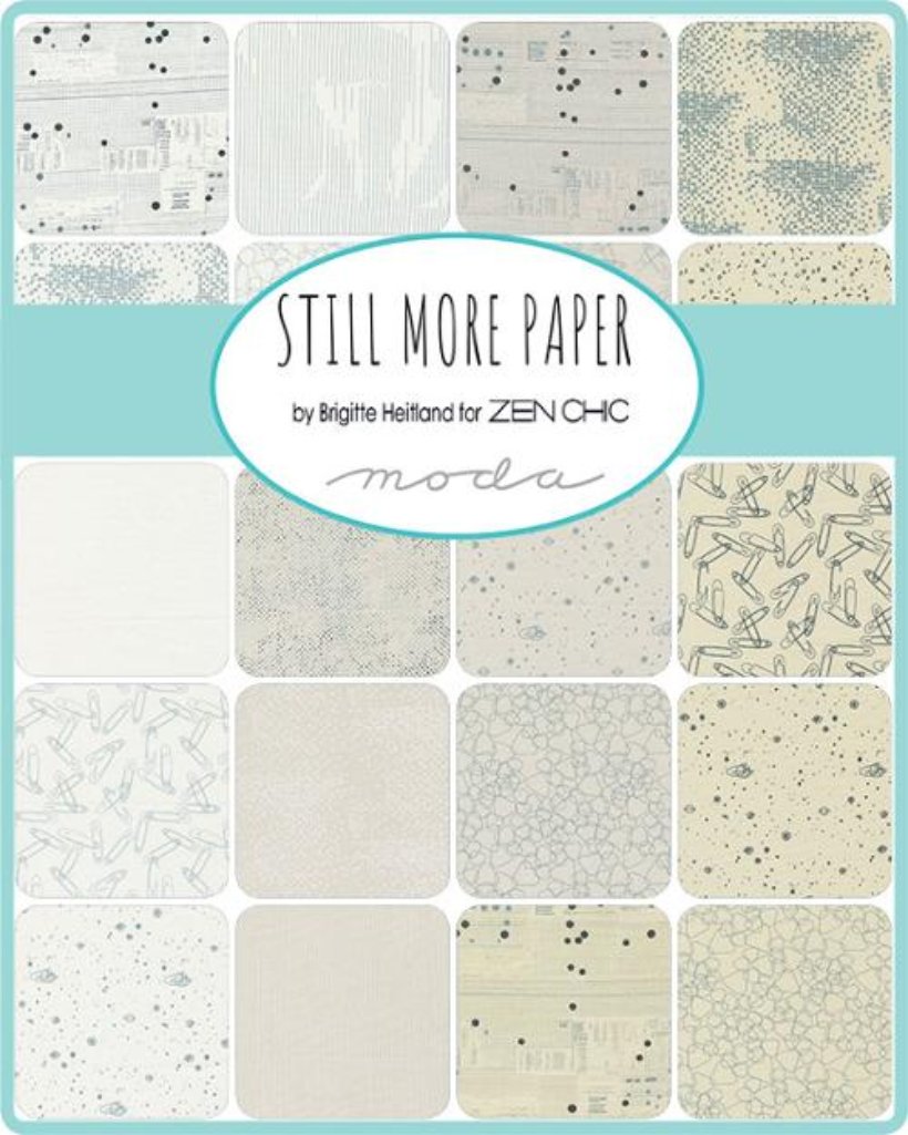 Still More Paper Zen Chic fat quarter bundle black white gray tan modern background prints low volume Moda fabrics quilt cotton