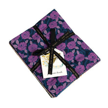 Load image into Gallery viewer, Verbena collection fat quarter bundle Jen Hewitt for Ruby Star Society Moda Fabrics navy purple gold pink blue peonies lily of the valley sweet peas roses quilt weight cotton 
