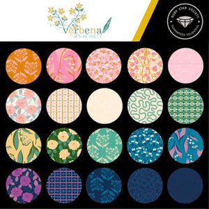Verbena collection fat quarter bundle Jen Hewitt for Ruby Star Society Moda Fabrics navy purple gold pink blue peonies lily of the valley sweet peas roses quilt weight cotton 