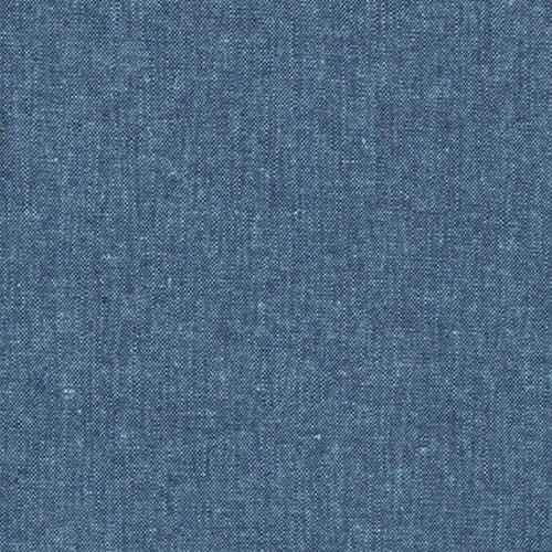 Essex Yarn Dyed Linen Robert Kaufman fabric Peacock blue 