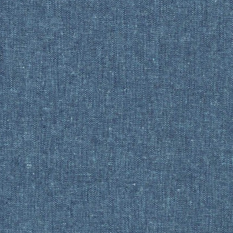 Essex Yarn Dyed Linen Robert Kaufman fabric Peacock blue 