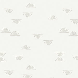Art Gallery Fabrics Domesetic Charm White Duality Fusion low volume Maureen Cracknell shaded triangles on soft white background geometic fabric material quilting garment sewing