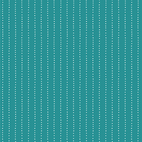 Petite Circus Alex Bordallo Art Gallery Fabrics Retro Novelty Kids Print cotton fabric material Grandstand teal dotted lines stripes 