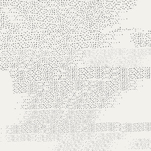 Art Gallery Fabrics AGF capsules White Noise Raise the Volume Low Vol cream with scattered dense charcoal gray black irregular dots