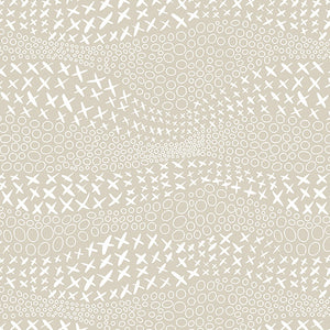 Big Crush in Champagne Dear Diary Libs Elliott Andover Fabrics Century Prints X O in cream on light stone tan background low volume cotton material quilt garmen sewing 