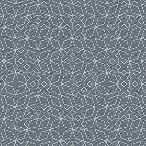 Libs Elliott Almost Blue Stitch Silver Metallic Concrete Gray Background Andover Fabric