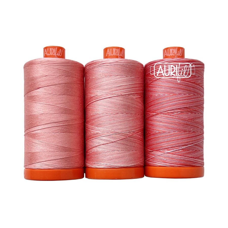 Stinking Corpse Lily Aurifil Flora 2022 Color Builder Thread Set variegated solid pink red dusty pre-order preorder