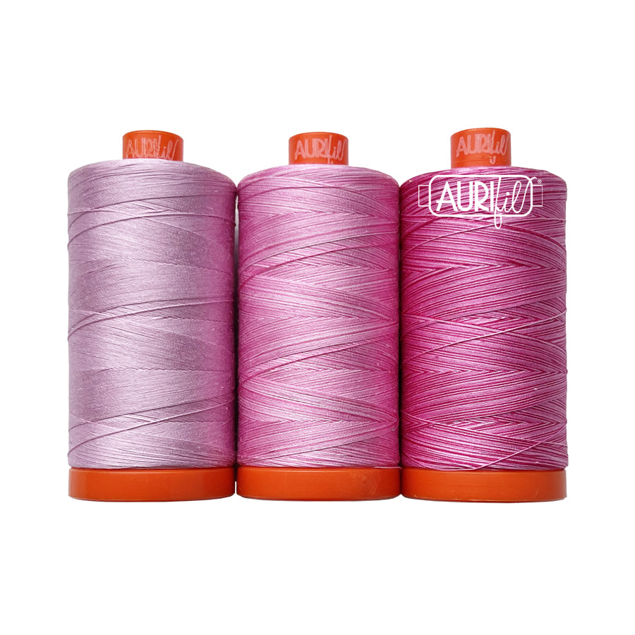 Amazon Water Lily Pink Red Aurifil Flora 2022 Color Builder Thread Set variegated solid pre-order preorder